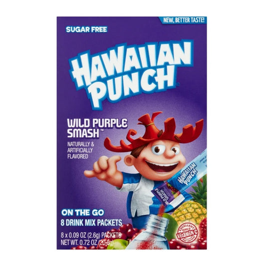 Hawaiian Punch Wild Purple Smash Singles to Go Drink Mix 20.8g