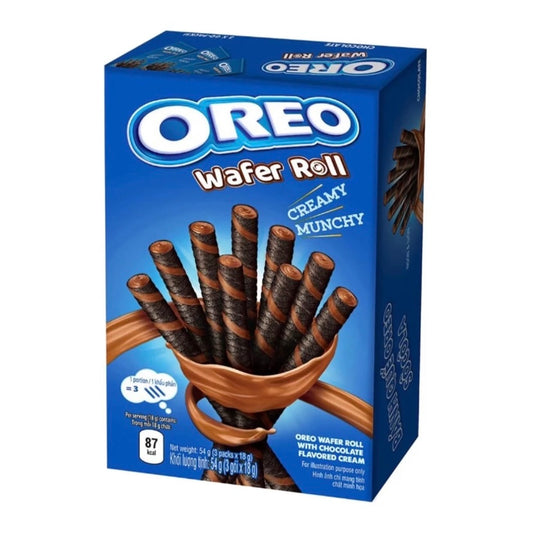 Oreo chocolate wafer rolls 54g