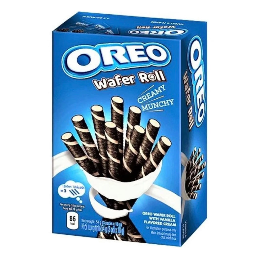 Oreo vanilla wafer rolls 54g