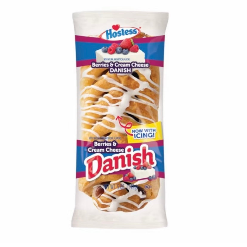 Hostess Iced Berries and Cream Cheese Danish Pastry 142g